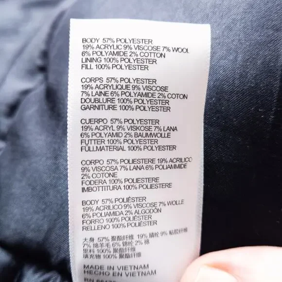 BDG Women’s Isla Wool Puffer Jacket Swirl Print Dopamine Snow Bunny Size 2XL - Picture 10 of 10